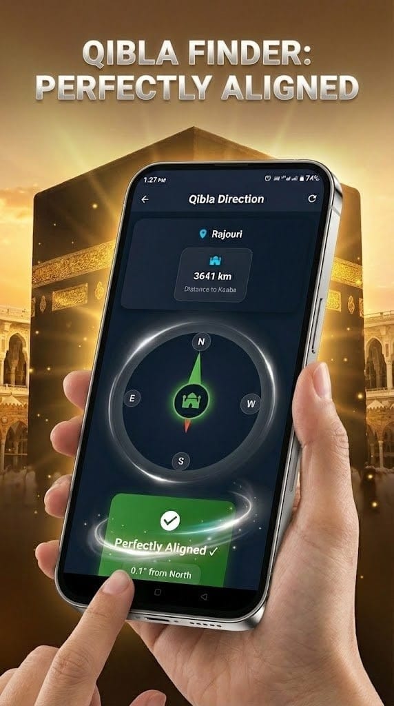 SiratSync Qibla direction